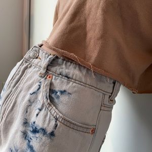 Tie-dye Jeans with fringes